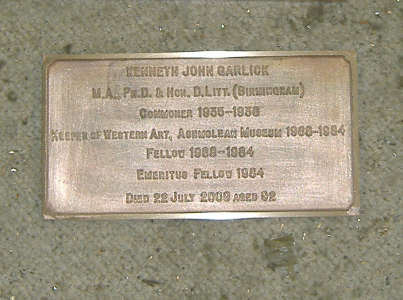 Balliol Plaque Bronze